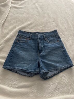 American Eagle Outfitters Mid-Rise Blue Denim Shorts